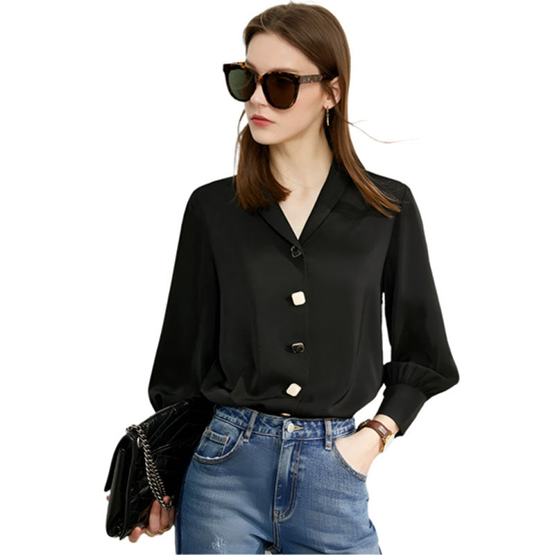 Women's Chiffon V-Neck Blouse