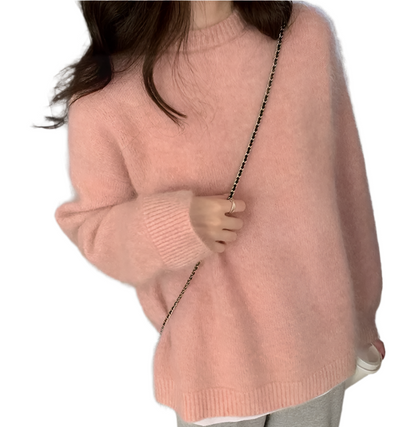 Casual Loose-Fit Knit Pullover Sweater