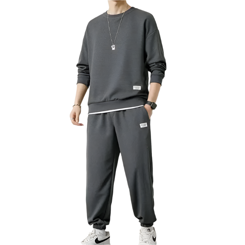 Men's Waffle Knit Jogger Set