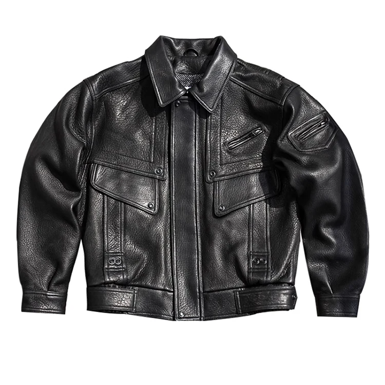 Men's Black Moto Leather Jacket