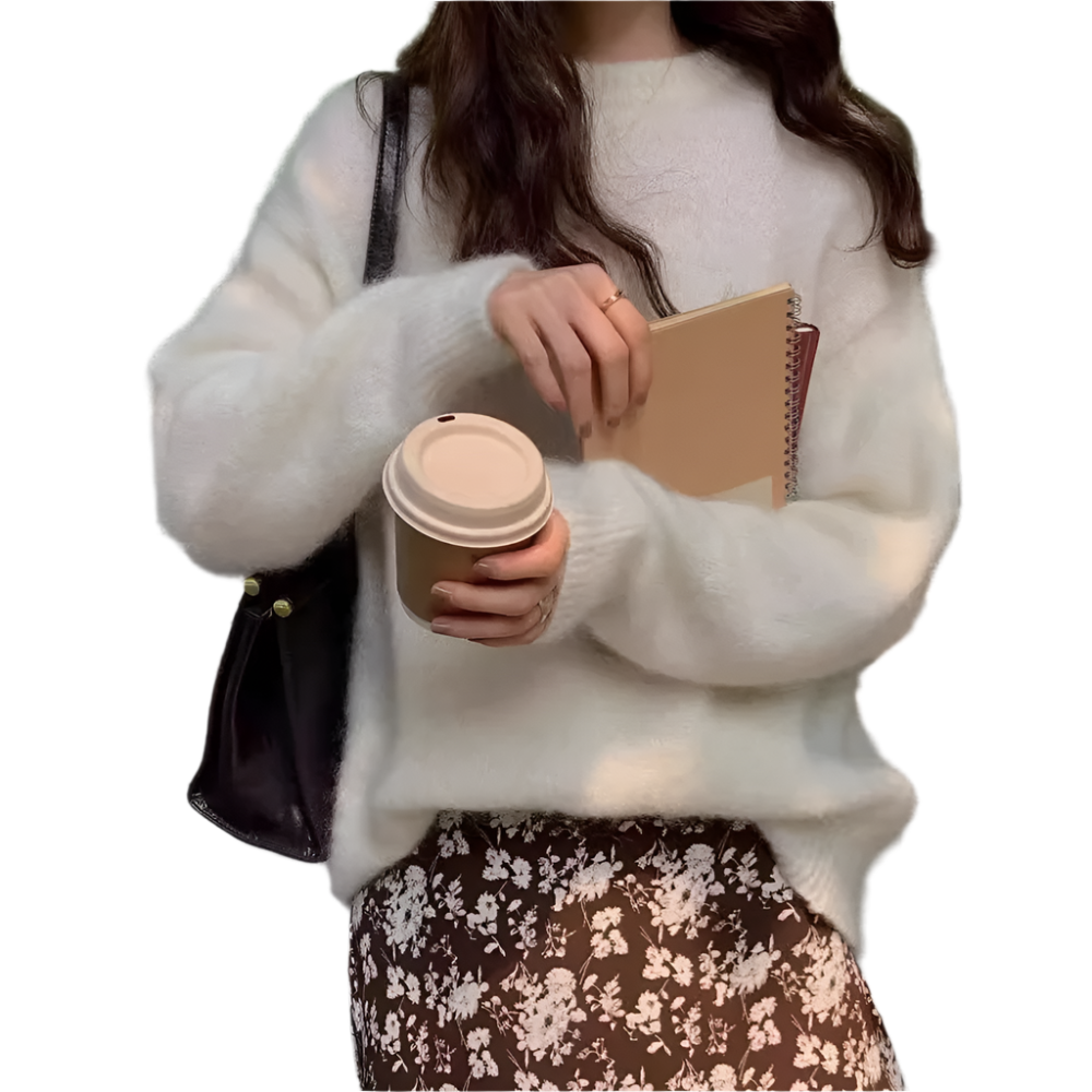 Casual Loose-Fit Knit Pullover Sweater