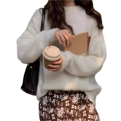 Casual Loose-Fit Knit Pullover Sweater