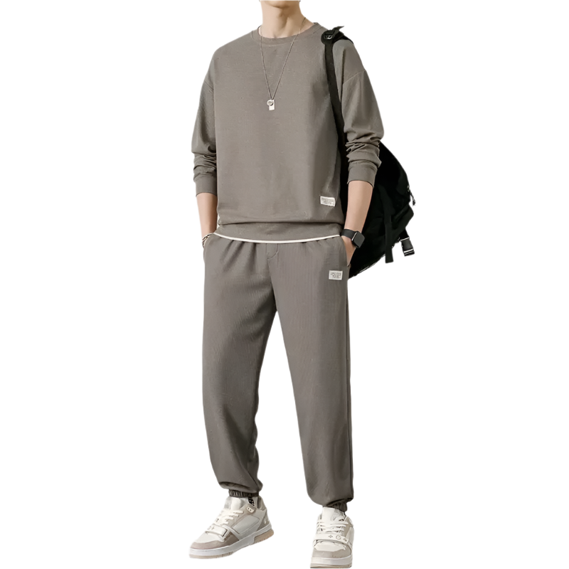 Men's Waffle Knit Jogger Set