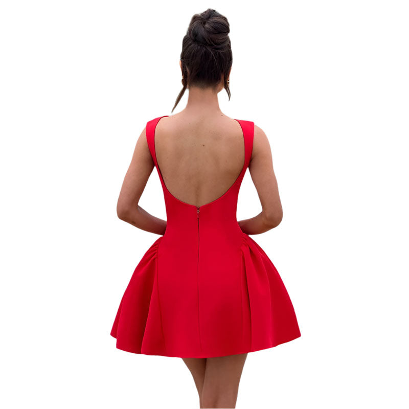 Women's Backless Mini A-Line Dress