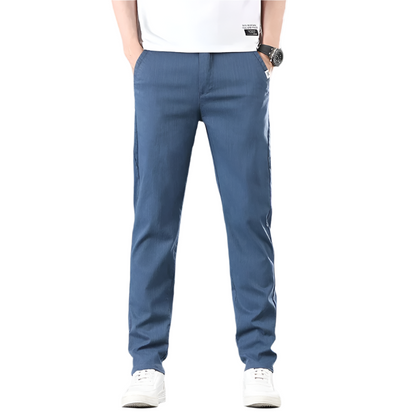 Slim-Fit Stretch Cotton Pants