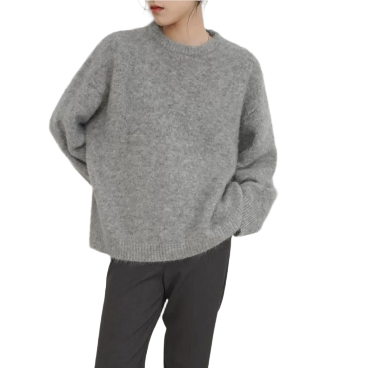 Casual Loose-Fit Knit Pullover Sweater