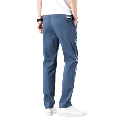 Slim-Fit Stretch Cotton Pants