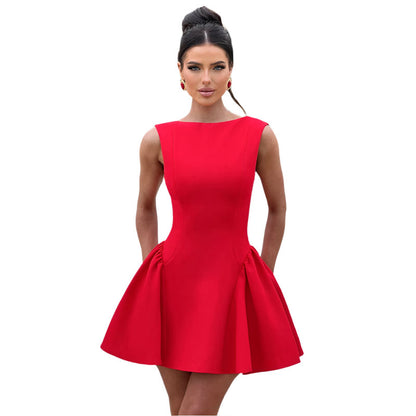 Women's Backless Mini A-Line Dress