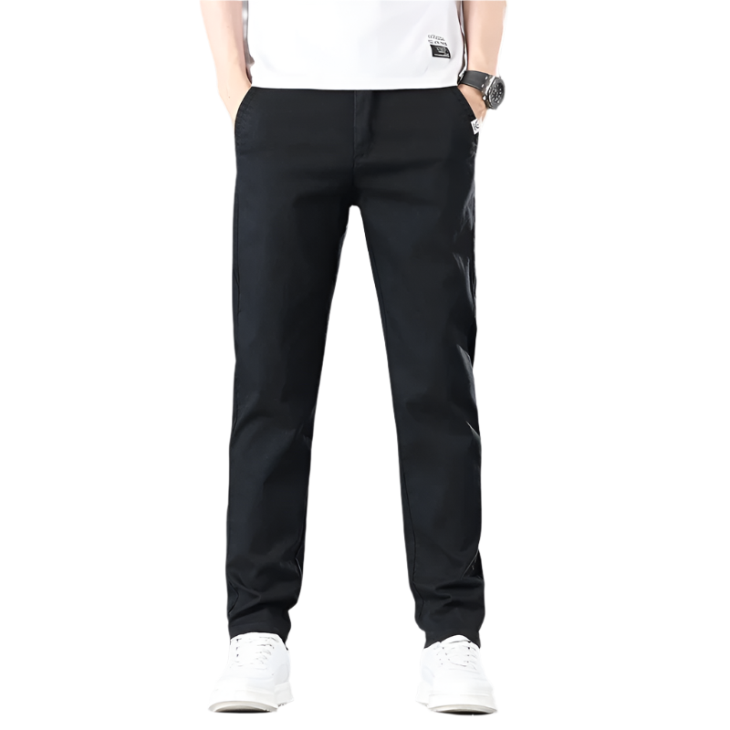 Slim-Fit Stretch Cotton Pants