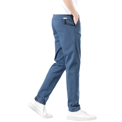 Slim-Fit Stretch Cotton Pants